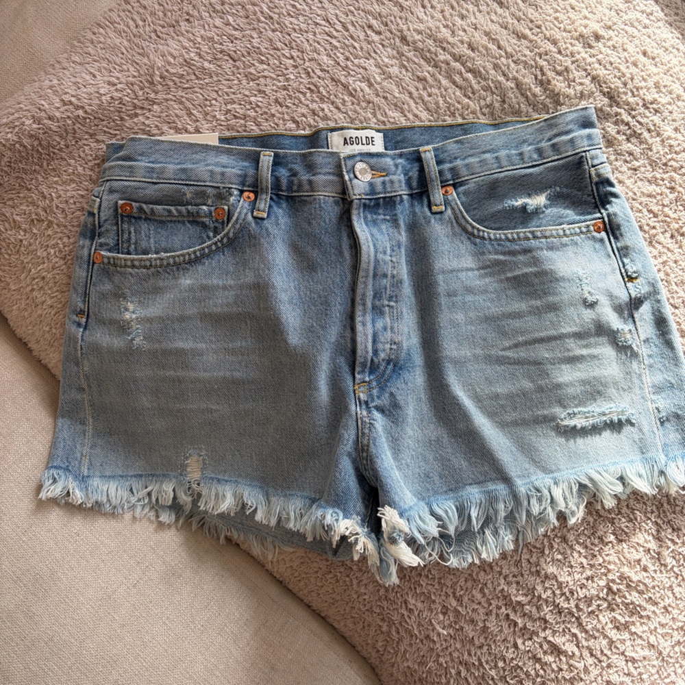 NWT Agolde Parker Vintage Denim Cutoff Shorts 30